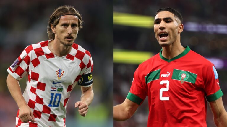 世界盃季軍賽:克羅埃西亞 vs 摩洛哥 2 MP modric croatia vs hakimi morocco